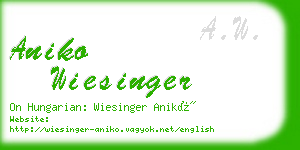 aniko wiesinger business card